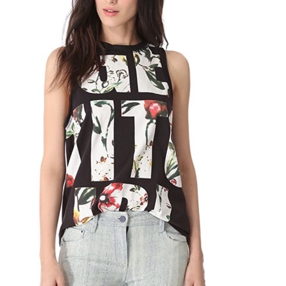 3.1 Phillip Lim tank tee long length  "GET IT GIRL" crew neck XS - Picture 3 of 10